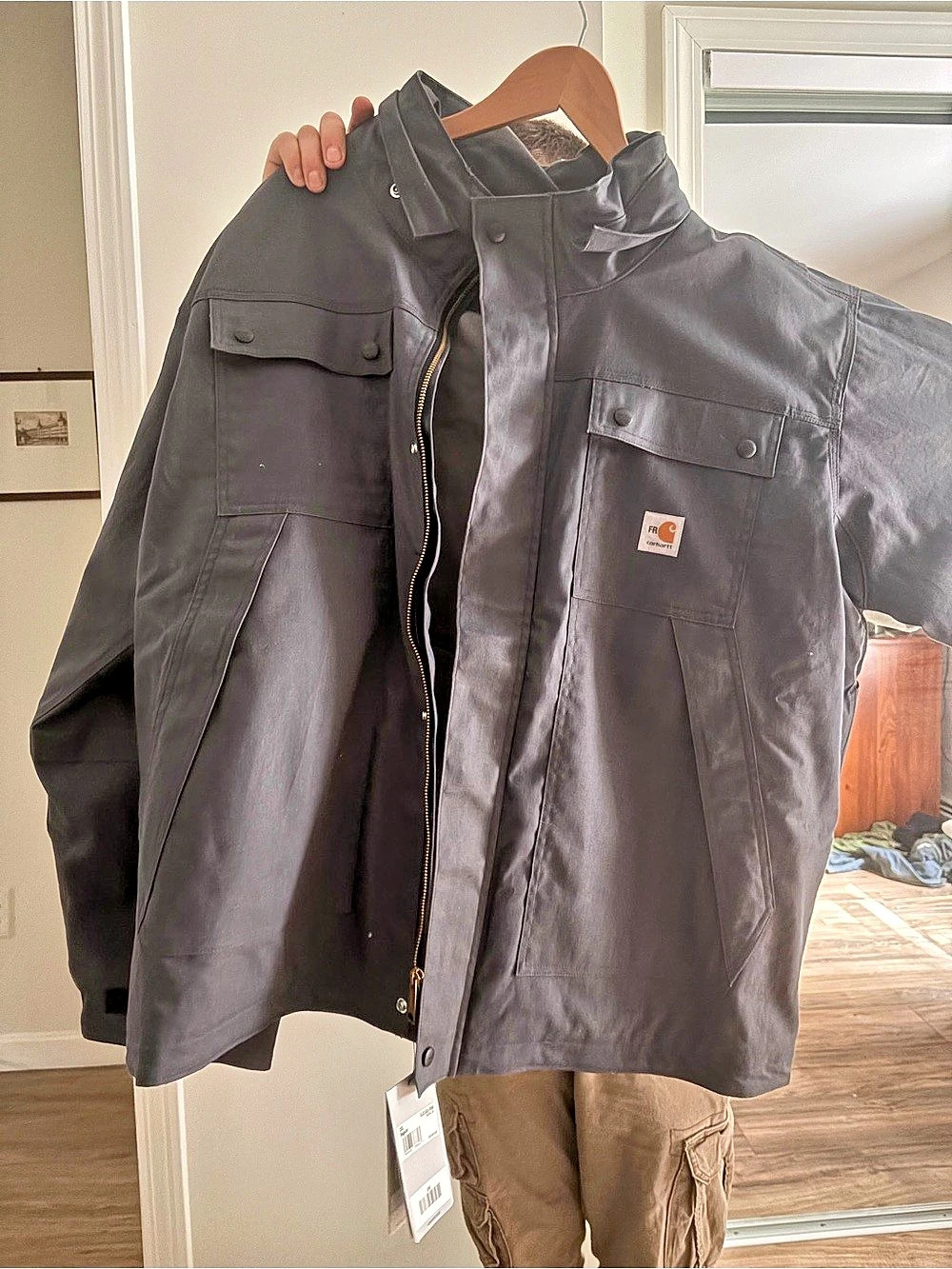 Carhartt Flame-Resistant Full Swing Quick Duck Insulated Coat Gray Large